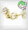 Золотые серьги с бриллиантами «Волшебство любви»