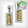 Золотые серьги с бриллиантами «Греческая богиня»