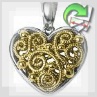 Золотой кулон с бриллиантами «Страстное сердце»