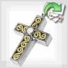 Золотой крестик с бриллиантом «Изящество»