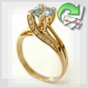 Золотое кольцо "Топаз в подарок"