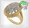 Золотое кольцо с бриллиантами "Вивьен"