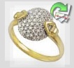 Золотое кольцо с бриллиантами " Kaitlyn"