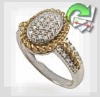 Золотое кольцо с бриллиантами "Первая леди"