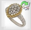 Золотое кольцо с бриллиантами "Бриллиантовый луг"