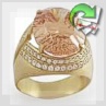 Золотое кольцо с цирконом "Гречанка"