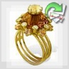 Золотое кольцо с аметистом "Атлантида"