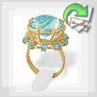 Золотое кольцо с топазом "Богиня Нейт"