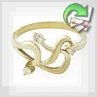 Золотое кольцо с цирконом "Женевьева-II"