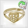 Золотое кольцо с фианитом "Наша помолвка-II"