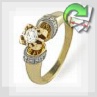Золотое кольцо с фианитом "Тесоро"