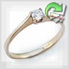 Золотое кольцо с бриллиантом "Идеальная помолвка"