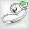 Золотое кольцо с бриллиантом "Этерия"