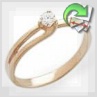 Золотое кольцо с бриллиантом "Анна"