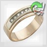 Золотое кольцо с бриллиантами "Гармония"