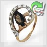 Золотое кольцо с раухтопазом "Маркиза"