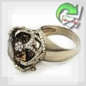 Золотое кольцо с раухтопазом "Императорская корона"