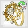 Золотое кольцо с фианитом "Мария Магдалина"