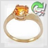 Золотое кольцо с цитрином "Поцелуй солнца"