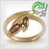Золотое кольцо с раухтопазом "Тайна очарования"
