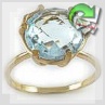 Золотое кольцо с топазом «Зимний сон»