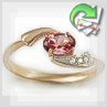  Кольцо с розовым топазом «Венера Милосская»