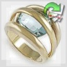 Золотое кольцо с топазом "Крепкие объятия"
