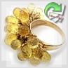 Золотое кольцо с цитринами "Шардоне"