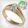 Золотое кольцо с топазом "Прикосновение"