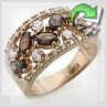 Золотое кольцо с раухтопазом «Бастардо»
