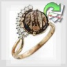 Золотое кольцо с раухтопазом "Филигранный сюрприз"