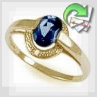 Золотое кольцо "Сапфир"