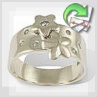 Золотое кольцо с бриллиантами "Цветущие ромашки"