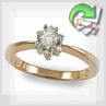 Золотое кольцо с бриллиантом "	Каллиопия"