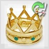 Золотое кольцо с изумрудом "Корона с изумрудами"