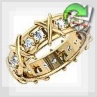 Золотое кольцо с бриллиантом "Леди-блеск"
