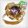Золотое кольцо с аметистом "Южная красавица"