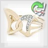 Золотое кольцо с бриллиантами "Легкость"