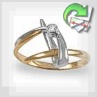 Золотое кольцо с бриллиантом "	Люцилла"