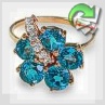 Золотое кольцо с топазом "Luci fiore blu"