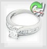 Кольцо с бриллиантом "Принцесса и бриллианты"