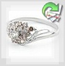 Золотое кольцо с бриллиантами "Бриллиантовый сад"