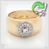 Золотое кольцо с бриллиантом "Знатная дама"
