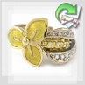 Золотое кольцо с цирконом "Папилон"