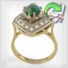 Золотое кольцо с изумрудом и бриллиантами "Beauty"