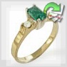 Золотое кольцо с изумрудом и бриллиантами "Моя королева"