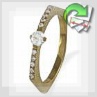 Золотое кольцо с бриллиантом "Техно"