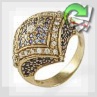 Золотое кольцо с сапфиром и бриллиантом "Шехерезада"