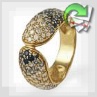 Золотое кольцо с сапфиром и бриллиантом "Кассиопея"