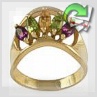 Золотое кольцо с аметистом "Золушкина корона"